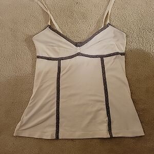 Mango Cream and Black Camisole